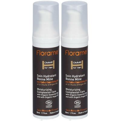 Florame Homme Soin Hydratant Bonne Mine x2 2x50 ml Hautcreme
