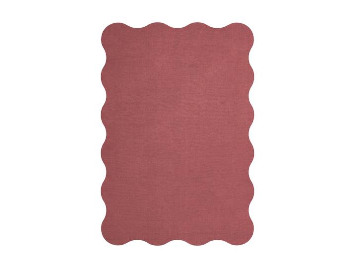 Layered Tapis en laine Scallop 200x300 cm Rosewood red