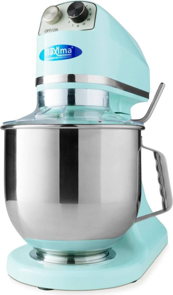 Maxima Gastro planetaire mixer 7 liter blauw - Geschikt voor tot 2 kg deeg