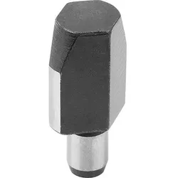 AUFNAHMEBOLZEN LANGE AUSFÜHRUNG DIN6321, FORM:C ABGEFLACHT, D1=12, H=18, D2=6, WERKZEUGSTAHL GEHÄRTET UND