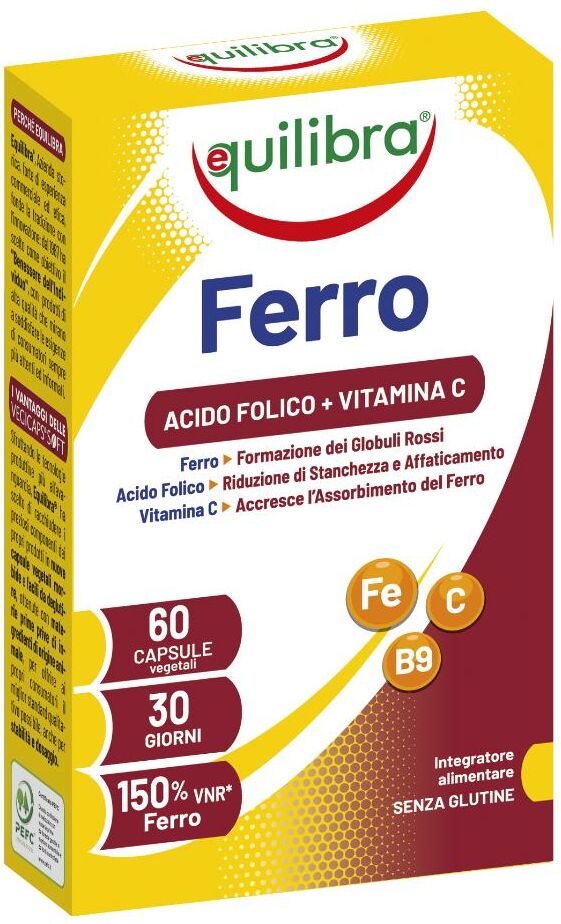 EQUILIBRA Srl Equilibra Ferro Acido Folico + Vitamina C, 60 capsule