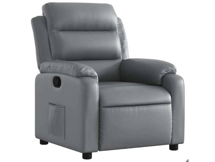 Les Soldes  Fauteuil inclinable (1 PLACE) - CLOUD - Capacité de charge max. : 110 kg - Gris Similicuir J5698