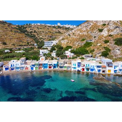 Fototapete PAPERMOON "Häuser am Wasser", bunt, B:2m L:1,49m, Vlies, Tapeten