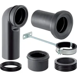 Geberit Monolith Anschlussset für Stand-WC, schwarz, 131.082.16.1