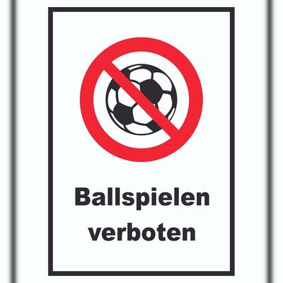 HB-Druck Ballspielen verboten Schild A5 (148x210mm)