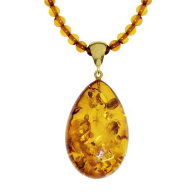 Kette ohne Anhänger OSTSEE-SCHMUCK "- Danielle - Bernstein -" Gr. 50, braun (braun, bernsteinfarben), Halsketten, Damen, 50, Bernstein