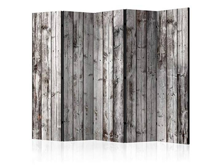 decomonkey Paravent Raumteiler Innen Holz Brett, 225x172 cm, 5-teilig Beidseitig, Wohnzimmer, Room Divider, Wall, Raumteiler Stehend, Trennwand, Sichtschutz, Spanische Wand, Sichtschutzwand