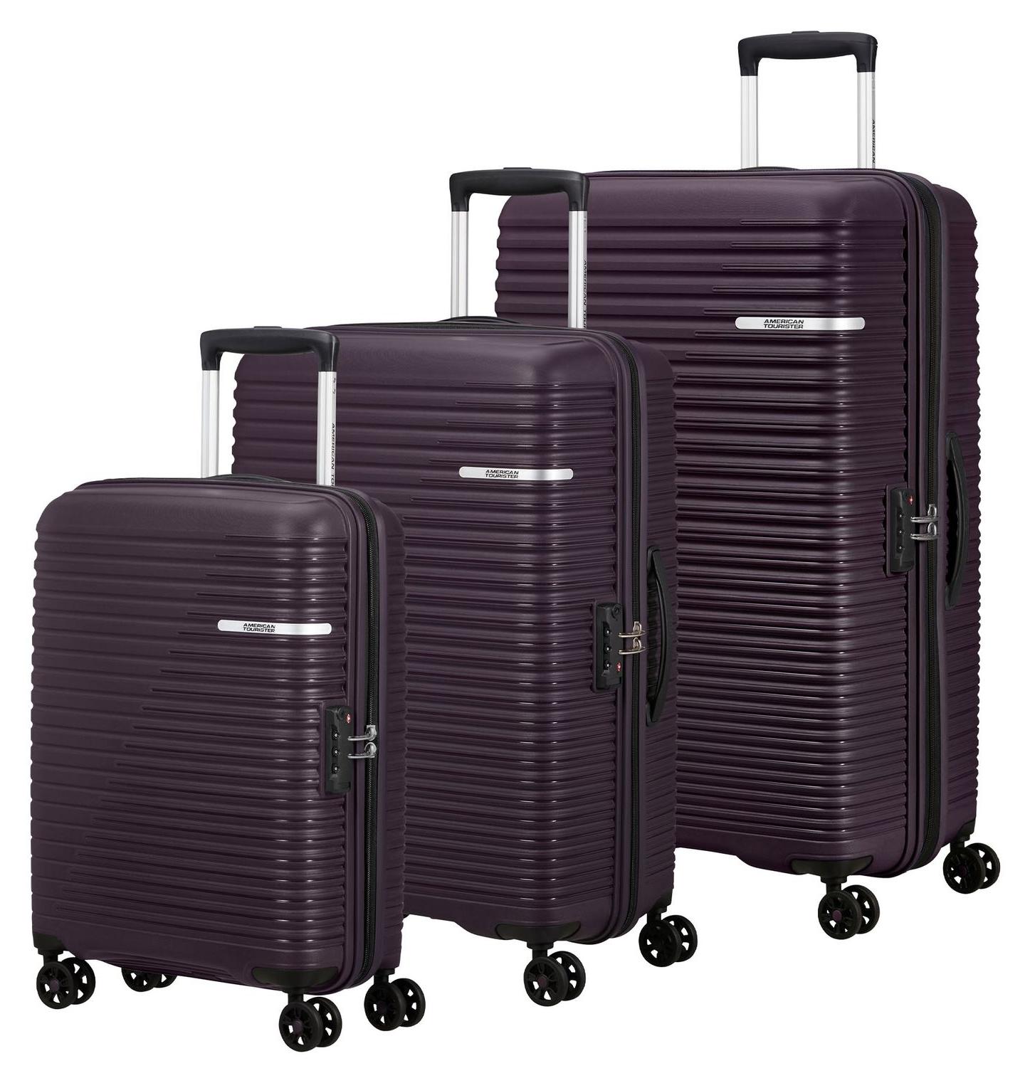 American Tourister Trolley Liftoff 3 PC Set D Dark Plum dunkelviolett 79cm