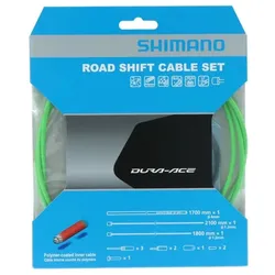 SHIMANO Schaltzug Set Dura Ace Polymer beschichtet grün