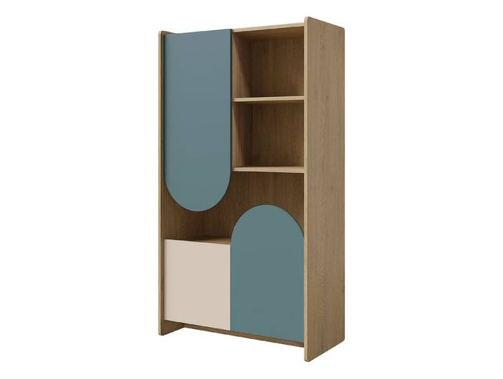 MIRJAN24 Regal Lexi 3D 07, mit drei Drehtüren, 84x40x151 cm