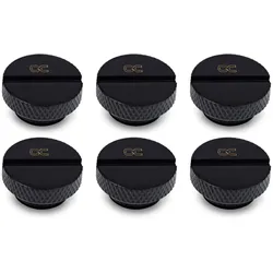 ALPHACOOL Eiszapfen Verschlussschraube G1/4", schwarz, 6er-P