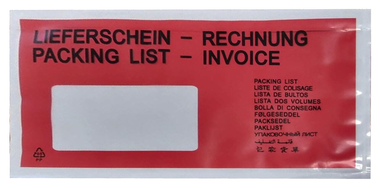 LMG Lieferscheintaschen Kunststoff DIN kurz DLPP-1000