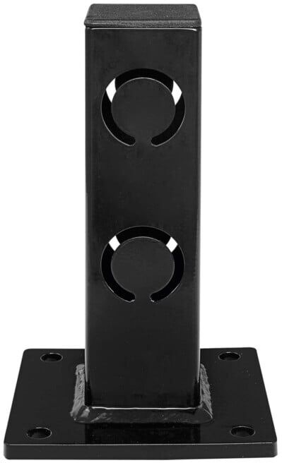 BLACK BULL Barrière de sol ECO poteau central 250 × 160 × 140 mm noir ; MORAVIA (202.26.384)