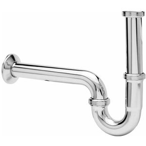 hansgrohe Siphon Röhrensiphon Standard Waschbecken, 1 1/4 Zoll, Messing, verchromt