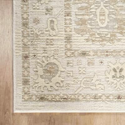Abani Rugs NRA140A Traditional Botanical Motif Beige Area Rug