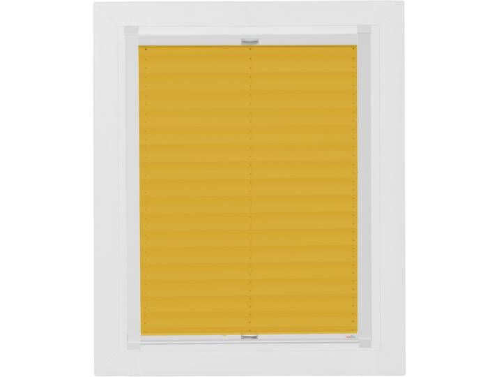 Dachfensterplissee SUNLINES Young Style Energy Saving , gelb (senfgelb, weiß), B:38,4cm H:93,9cm, Obermaterial: 100% Polyester, Plissees, Dachfensterplissee, mit Energiespareffekt, mit Führungsschienen