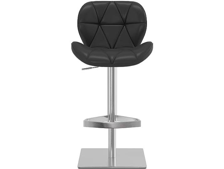 Profile Deluxe Barhocker, gebürstet, Schwarz