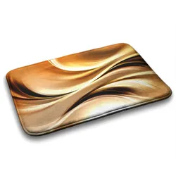 BADTEPPICH 90x60 cm Gold Abstraktion