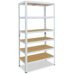 shelfplaza HOME 200x80x50 cm Schwerlastregal in weiß mit 6 Böden und 145 kg Traglast pro Boden
