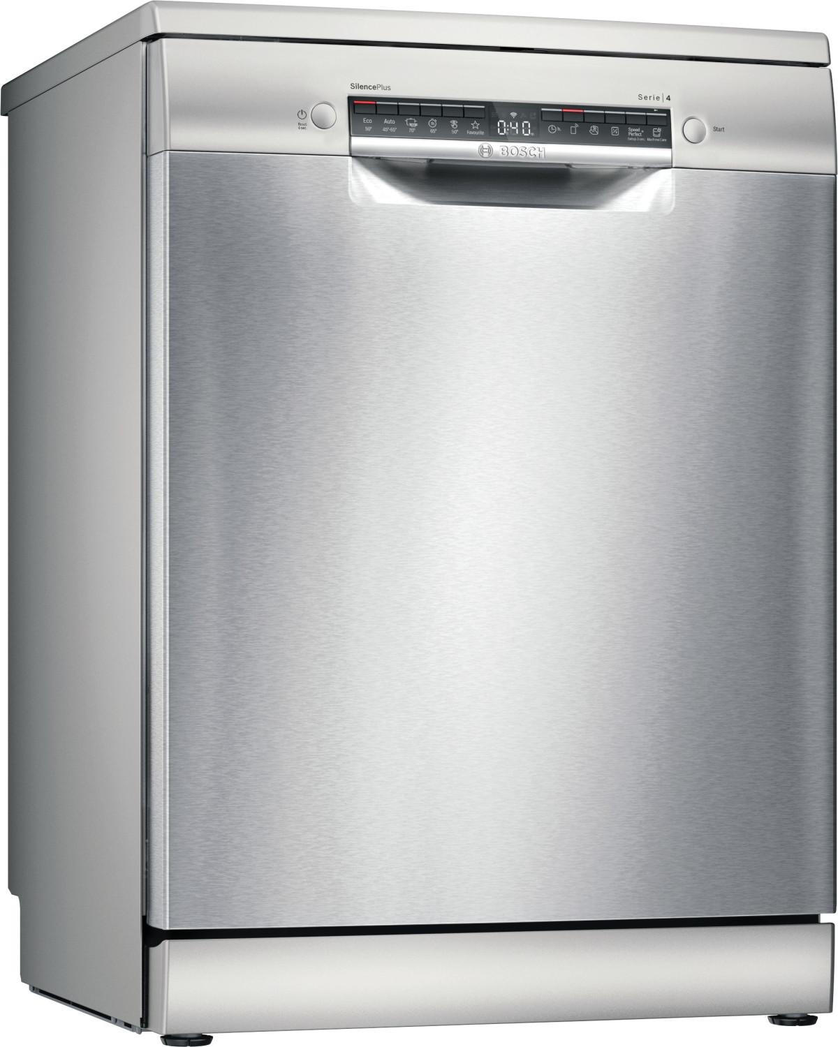 Bosch Serie 4 SMS4EMI06E, Freistehend, Standardgröße (60 cm), Edelstahl, Silber, Tasten, 1,75 m