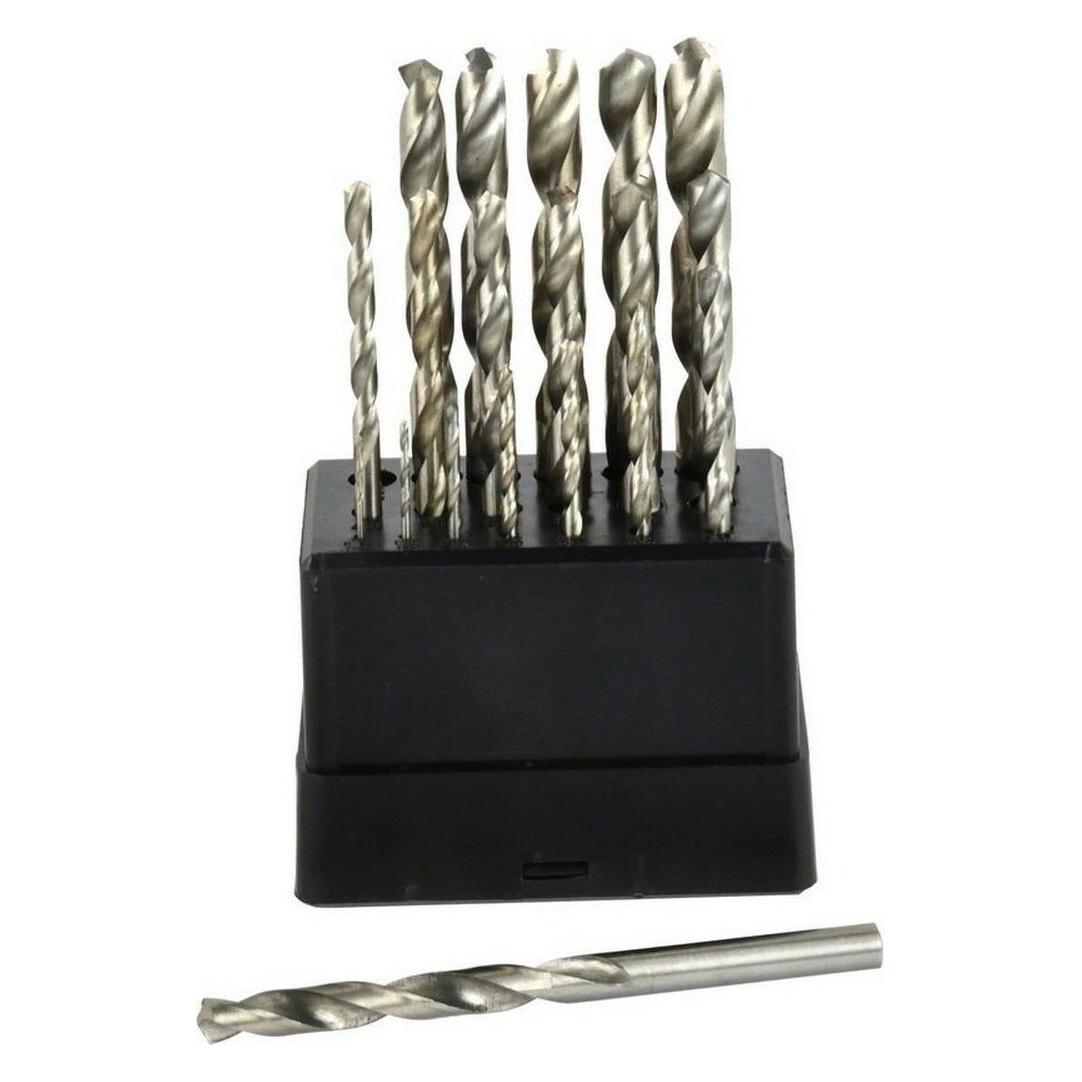 GEKO Bohrer für Metall, Satz mit 19 Stück, 1-10 mm, je 0,5 mm (1.0-10 mm) (G38214)