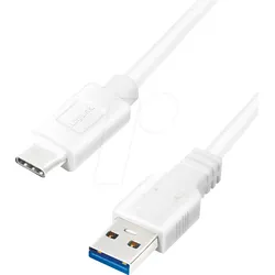 LOGILINK CU0174 - USB-A Stecker auf USB-C Stecker, 1m