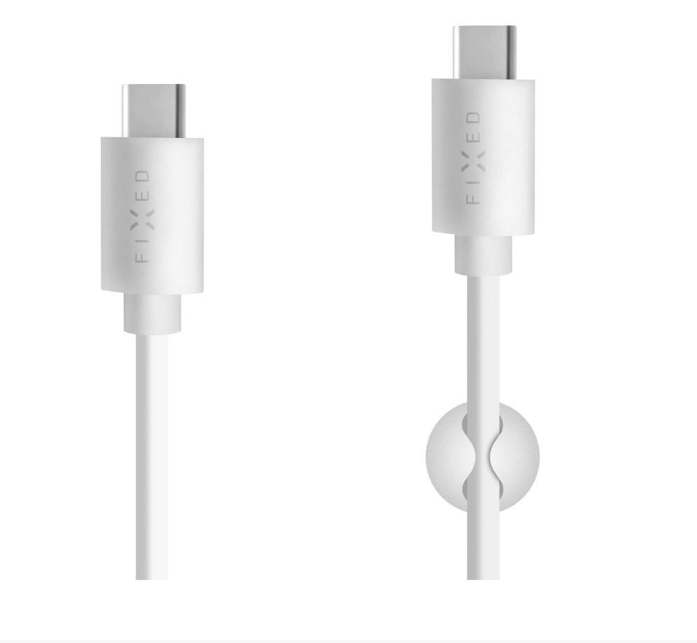 FIXED USB-C naar USB-C datakabel en oplaadkabel met PD, USB 2.0, 60W, 2 meter, wit