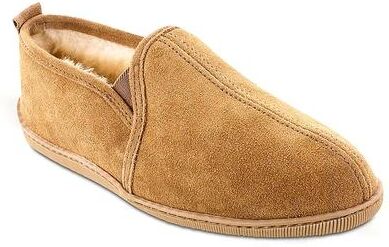 Minnetonka Twin Gore Sheepskin - Mens 10 Tan Slip On Medium