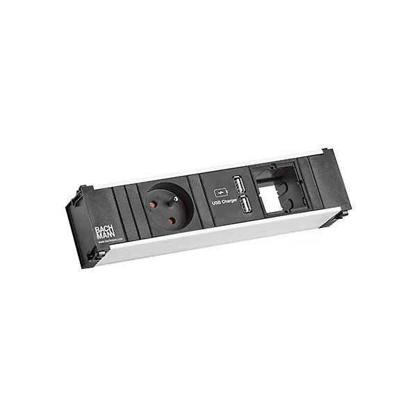 Bachmann CONI 1xUTE 1xUSB-lader met 0,2m CM-stroomkabel GST18