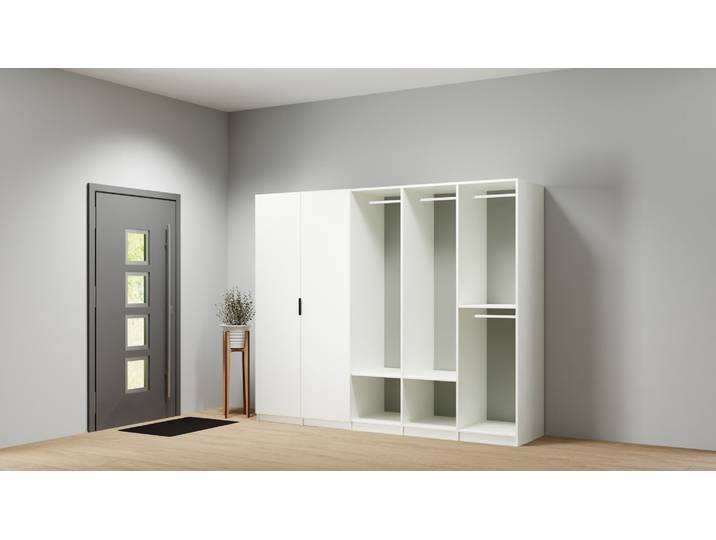 Begehbarer Kleiderschrank nach Maß Premium Dekore Weiß