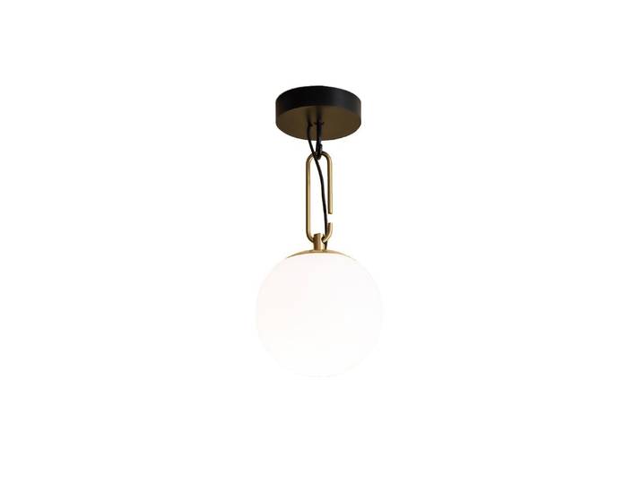 ARTEMIDE lampe au plafond NH 22 (Blanc - Verre soufflé, laiton, acier)