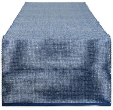 DII Black & White 2-Tone Ribbed Table Runner