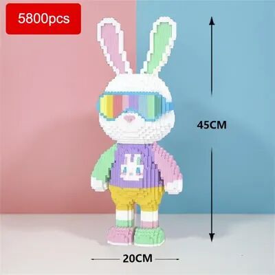 Smart Shopping Spot DIY Kids Toy Candy Rabbit Colorful Mini Model Desktop Decoration a