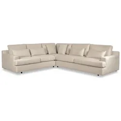 Ecksofa Roma Stoff Beige