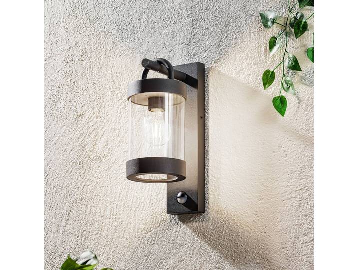 Trio Lighting Aussenwandleuchte mit Bewegungsmelder Sambesi, schwarz, Aluminium, Modern