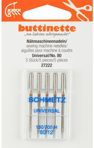 buttinette Nähmaschinennadeln "Universal", Stärke: 80, Inhalt: 5 Stück