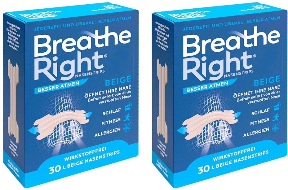 Besser Atmen Breathe Right Nasenpfl.groß Beige