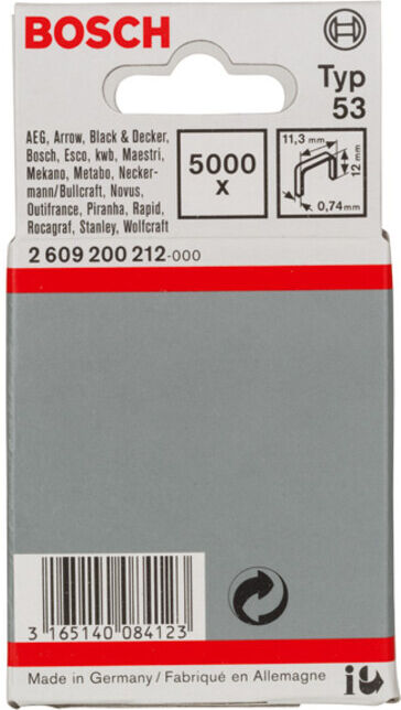 Serre-fils fin BOSCH type 53 11,4 x 0,74 x 12 mm (1609200367)