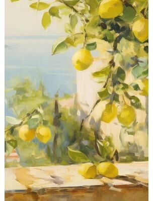 Uplift Treasures Retro Lemon Canvas Wall Art Decor 13 15.7 23.6 In