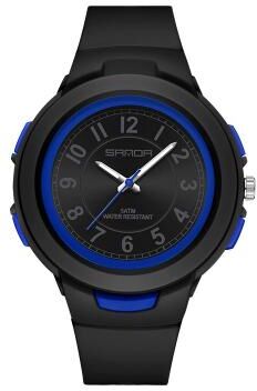 Everyday Crate SANDA 6095 Digital Sports Watch 50M Waterproof Electronic Watch For Students black Blue
