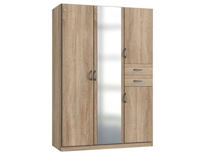 Wimex Kleiderschrank Bitburg (Bitburg, 1-St., Kleiderschrank) 135x58x198cm Eiche Sägerau 4-türig