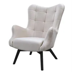 SESSEL SAND mit schwarzen Beinen