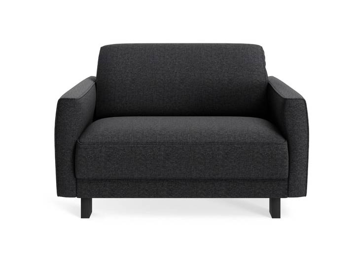 Sessel Avena Anthrazit Stoff, Holz B 117 T 96 H 74 cm - Möbel Konfigurator: Traummöbel individuell zusammenstellen - Sessel