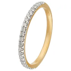 GLIZZ GL1274 Damenring 333 Gold mit Labor-gezüchteten Diamanten, 56/17,8