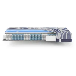 HN8 7-Zonen Taschenfederkernmatratze mit int. Gelschaum-Topper Ocean Clean TFK / 90x200 / H4