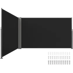 VEVOR Terrassen Windschutz 180 x 600 cm schwarz Rollo Seitenmarkise ausziehbar für den privaten oder gewerblichen Gebrauch