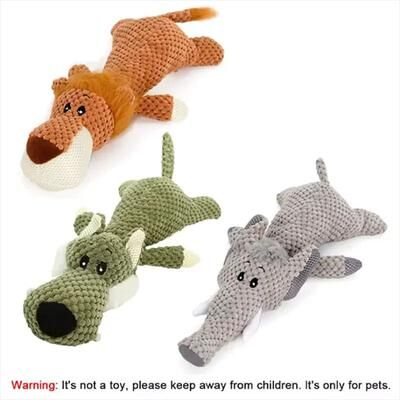 Uplift Treasures Squeaky Plush Animal Dog Toys For Small And Medium Dogs 3pcs