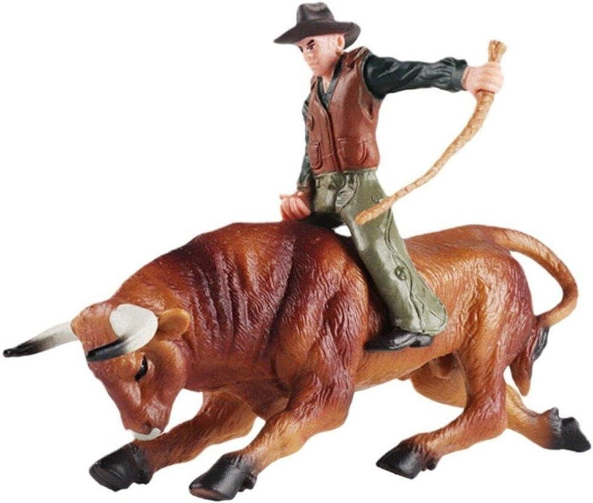 Decoratief Cowboy Standbeeld Stier Bruin - 157 cm