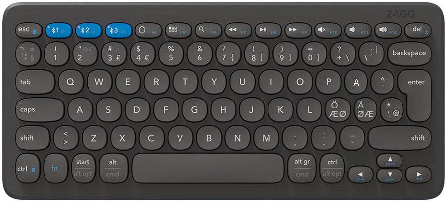 ZAGG Pro 12" Universal Bluetooth Tastatur (Dansk) - Sort