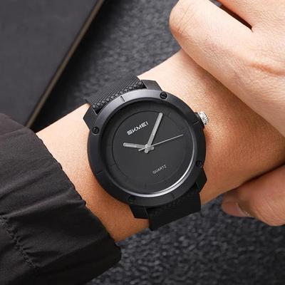 United Unisex Couple Watch Waterproof Quartz Watch Minimalist Casual Wristwatch black Case Black Dial